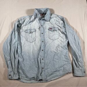 Men’s Wrangler Button Down Denim Shirt